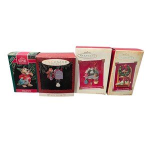 Vintage Hallmark Keepsake Ornaments Set Of 4 Christmas